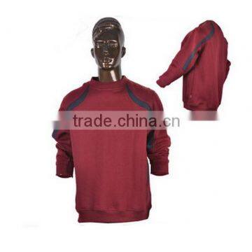 custom high quality polyester cotton men custom crewneck sweatshirt wholesale