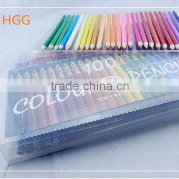 Hotsale 7''Hexagonal Color Painting and Color lead Pencil Set with transparent case