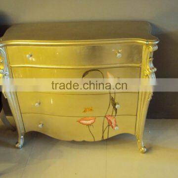 Home furniture luxury gold wooden cabinet XD1808