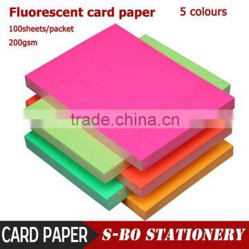 A4 200g fluorescent card paper