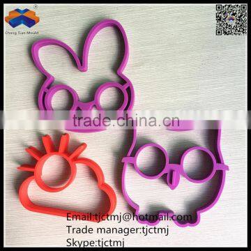 Safety Soft Fashionable Owl Rabbit Silicone Fried Egg Mould