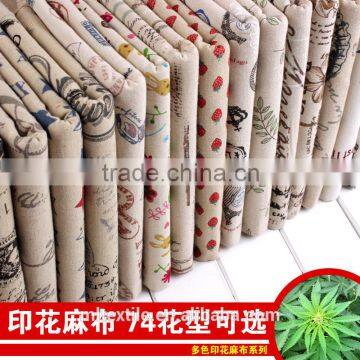 digital printed Cotton Linen home decoration fabric