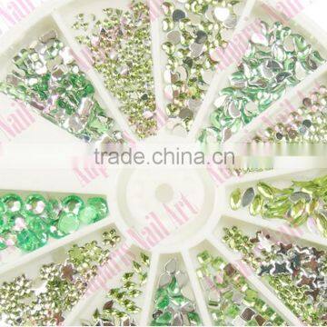 1440pcs ss6 Mix Color FlatBack Resin Stone Nail Art Rhinestones Glitters Nail Art Gems Decoration 007005(46) Wholesale