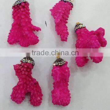 Dyed Red Natural Bamboo Coral Rough Raw Material Marine Aquarium Reef Coral Decotarion photo-5