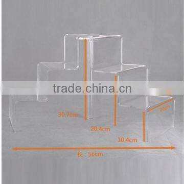 Clear Transparant Acrylic six shoe display stand manufacturer