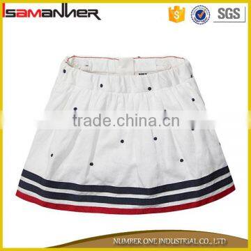 2016 children clothing latest design skirt white young school girl short skirt                        
                                                                                Supplier's Choice