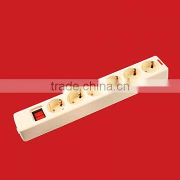6 gang european style/power strips