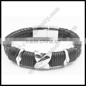 Magnetic Clasp European Style Leather Bracelet photo-3