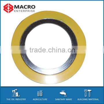 Yellow Painted flexible graphite spiral wound gasket