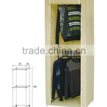 Two layer Folding Fabric Wardrobe
