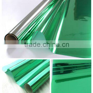 Safety Privacy Green and Silver Mirror Self Adhesive Film Similar to Llumar Window Film