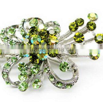 Fashion green quartz butterfly brooch wholesale bulk brooch from china