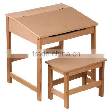 Unfinished MDF Wood Piano Chair and Table Set