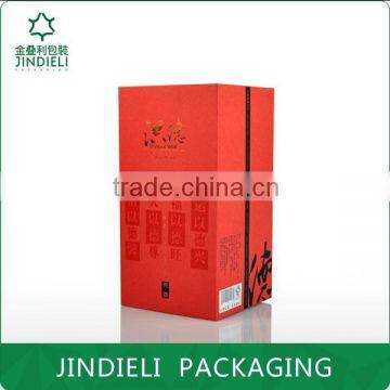 Fashion red white spirit packaging cardboard box