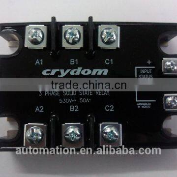 Three-phase solid-state relay; Ratings 25A , 50A per phase @ 48-530 VAC panel mount D53TP50D