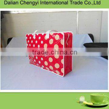 red dot pvc shopping bag