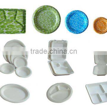 green tableware