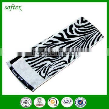 Black and White Striped Bath Towel