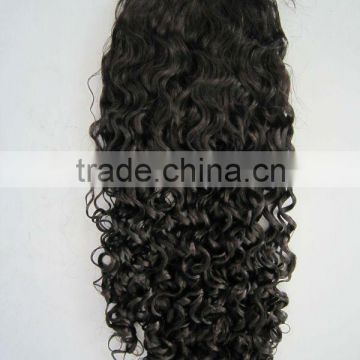 20" 1B kinky curly silk top closure,silk closure