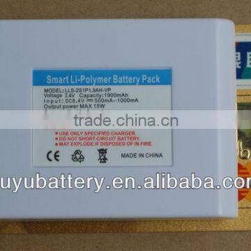 7.4V 1900mAh battery with temperature for heating clothes