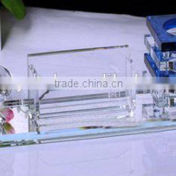 Crystal Pen Holder Card Holder Office Table Decoration