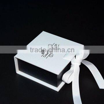 Luxury black and white striped gift box thick rectangle