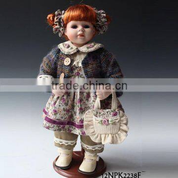 12inches funny christmas toys porcelain baby toy made in china