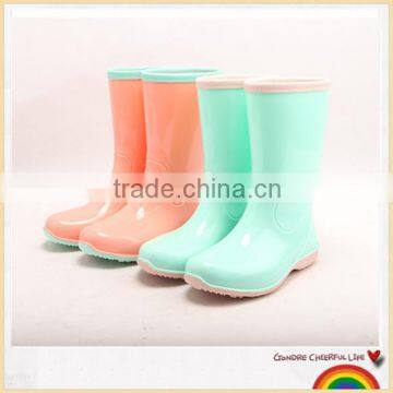 Cute clear girls waterproof rain boots