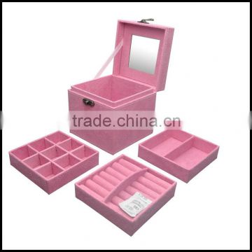 The high-end jewelry bo three Princess velvet flannel creative gift bo accessories storage bo cloth