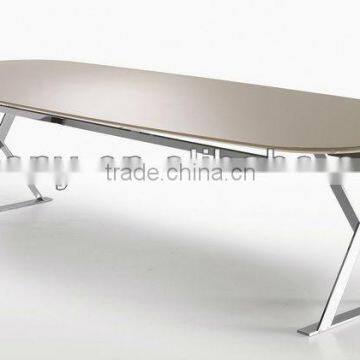 Stainless steel foot oval dining table (E-26)