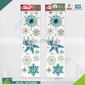 BSCI factory audit Christmas 3D Eco-friendly decorative removable rhinestone number stickers