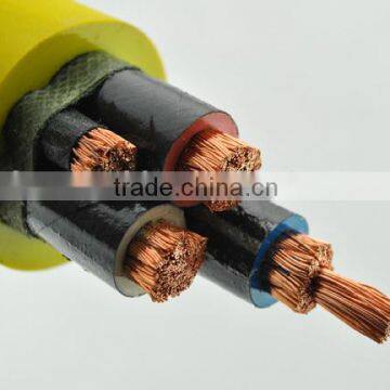 mineral insulated cable with non-halogen low-smoke sheath