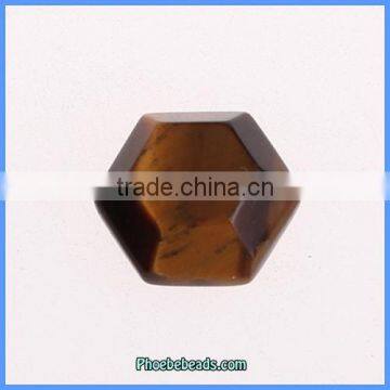 Wholesale Fashion Hexagon Shape Tiger Eye Semi Precious Gemstone Cabochons GC-T014