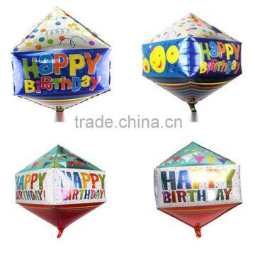 Wholesale 75*40cm Happy Birthday Print Cone Shape Foil Balloon For Birthday Party