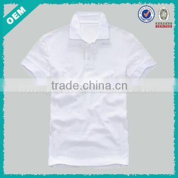 Wholesale plain men's white collar solid color polo t shirt (lyt020031)