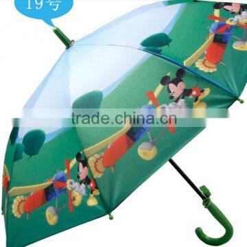 beautiful plastic cover handle cartoon printing new designs kids umbrella with lace