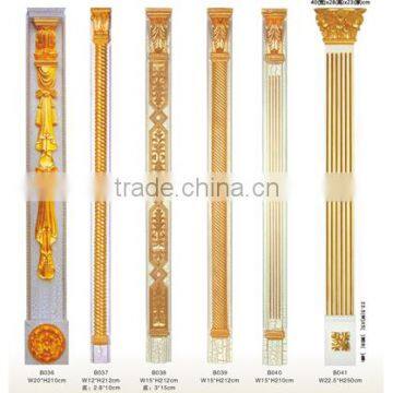 Indoor Decoration Artificial Marble Stone Polyresin Fluted Roman Pillars