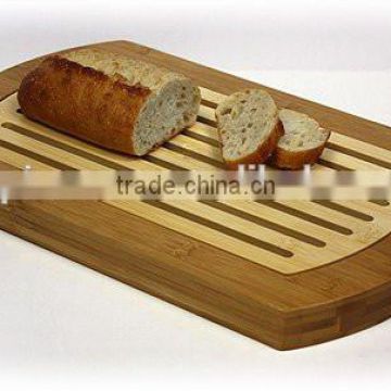 hot sale Bamboo Baguette Cutting Board Simply Bamboo Multi-Purpose Two-Tone Bamboo Crumb Tray Cutting Board Serving Tray