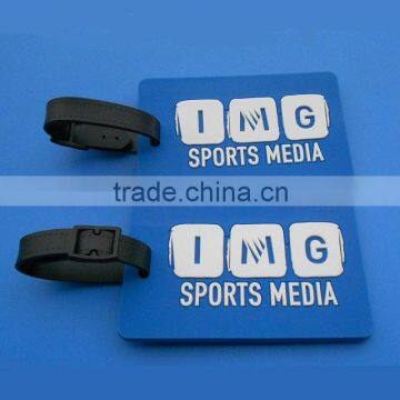 promotional soft pvc luggaeg tag/travel tag/bag tag with custom company name