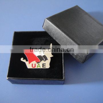 Hot Sale UAE Flag and Map Brooch, UAE 44th Badge pin with Gift Box