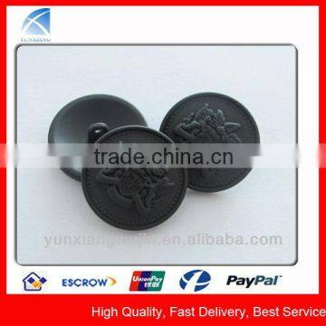 YX3686 Custom Round Metal Black Shirt Buttons