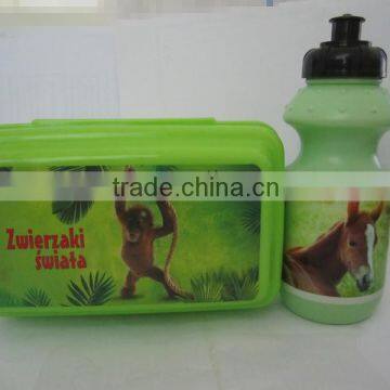 plastic lunch box and water bottle set,Back to school lunch box and water bottle set,lunch box with bottle set