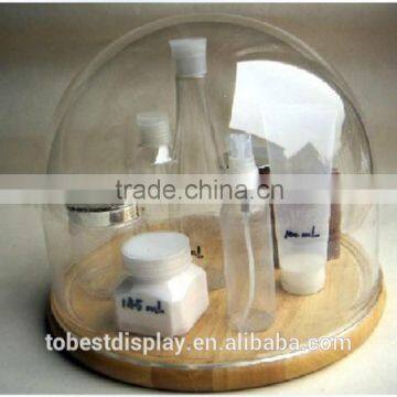 beautiful clear acrylic dome,acrylic dome cover,acrylic hemisphere for skincare product