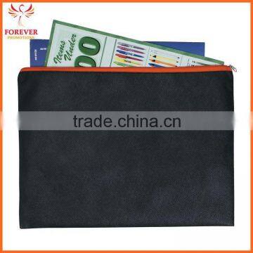 Custom Hot Selling Non-woven Zippered Document Bag Sleeve