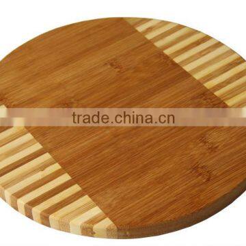 Round shape bamboo pizza cutting board