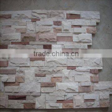 red-sand stone & white quartzite