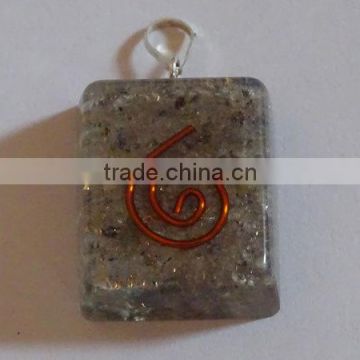 Blue Aventurine Orgone Rectangle Pendent