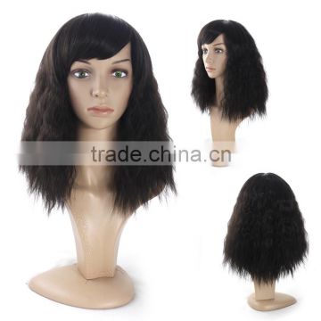 SHot Sales Female Long Wavy Black Wigs Heat Resistant Cheap Natural synthetic Wigs For Black Women Cosplay Wig