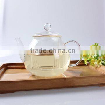 New Arrival Wholesale 1L Heat Resistant Borosilicate Glass Teapot With Filter