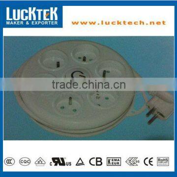 6 WAY FRENCH TYPE ROUND POWER STRIP